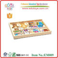 EDU OEM Toys Bear Dressing Wooden Magnetic Toys